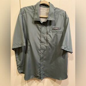Eddie Bauer Moisture Wicking Woven Mesh Lined Forest Green Tech Shirt XXL